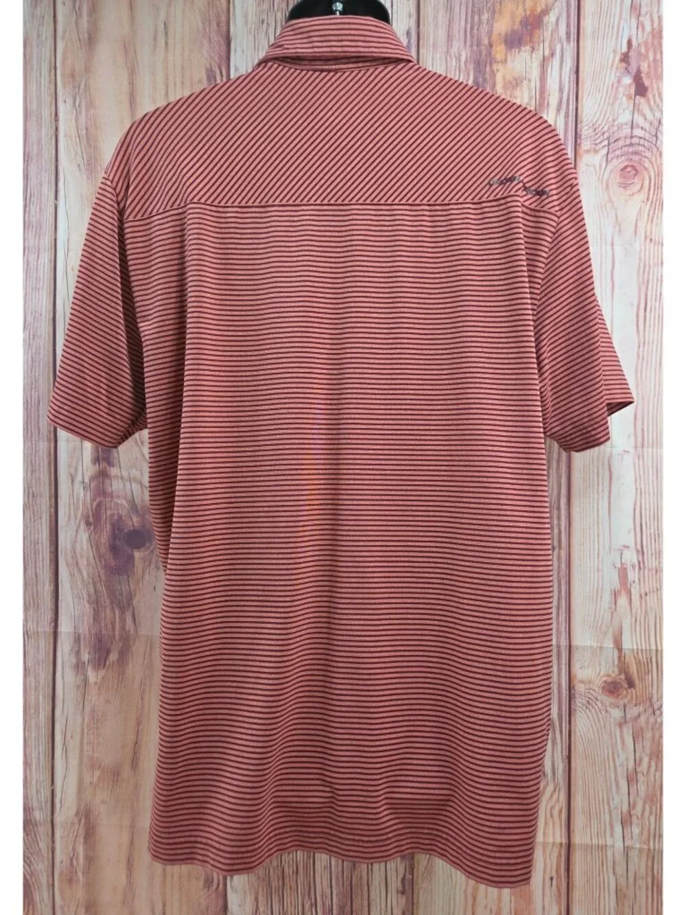 Under Armour Mens Loose Fit HeatGear Polo XL Red Striped Moisture Wicking